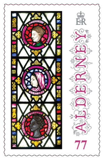 77p Stamp Anne French Stained Glass Windows